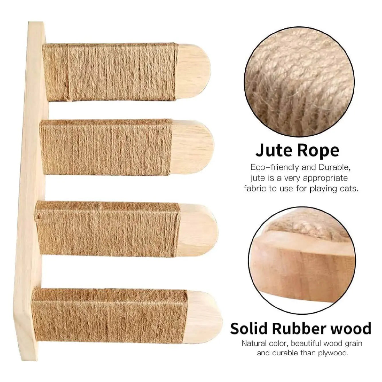 Multi-Layer Solid Wood Cat Climbing Wall Stairs